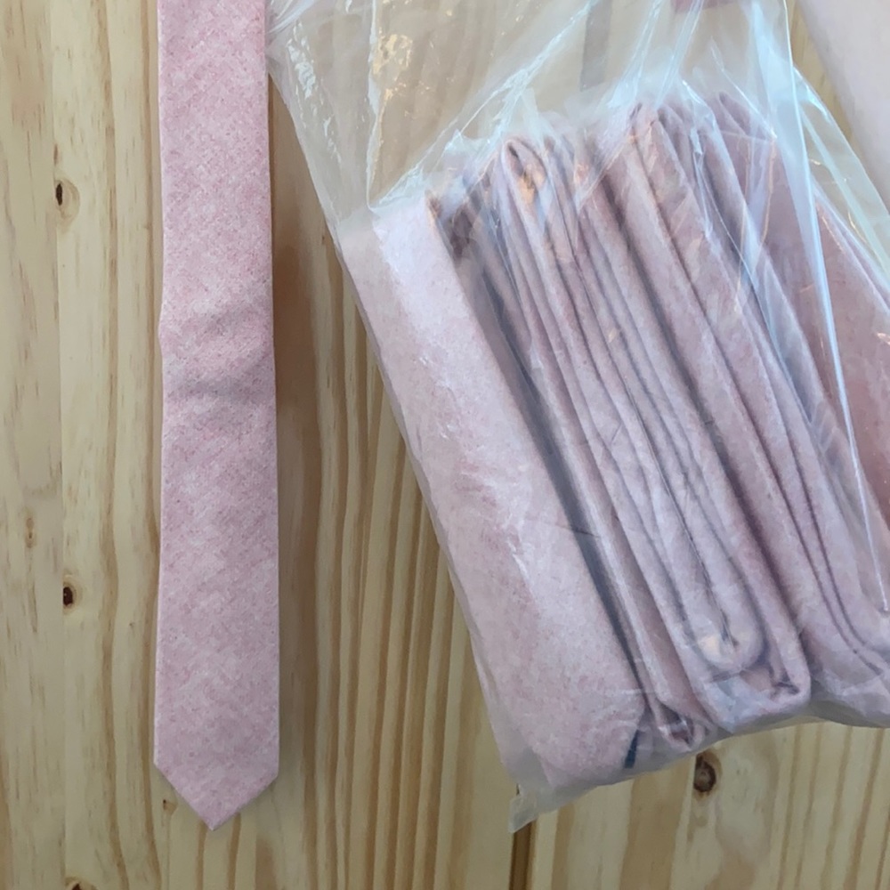 Blush Pink Wool Ties (set of 10)